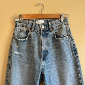 Zara Light Blue Ripped Denim